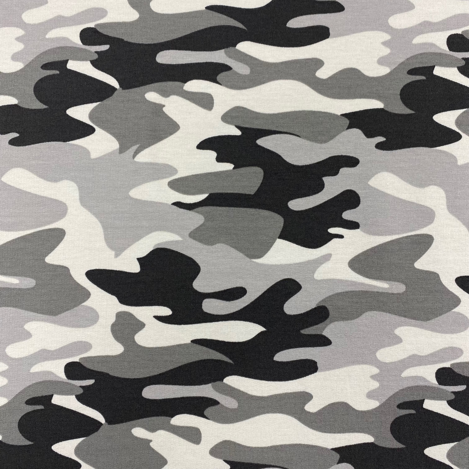 Sweat French Terry, angeraut, Camouflage dunkelgrau/beige.  Art. 4979-1264