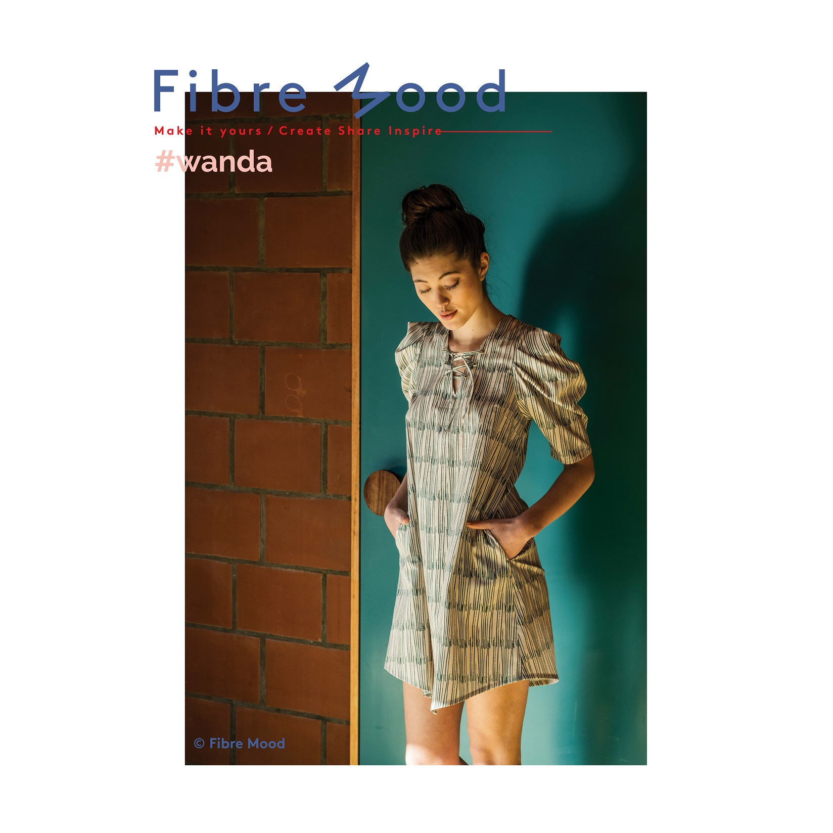 Fibre Mood #Wanda, Baumwolle Jacquard, beige/grün. Art. FM310170