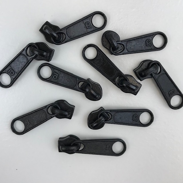 Zipper Schieber für Endlosreißverschluss 3 mm Union Knopf, schwarz. Art. 4511-80