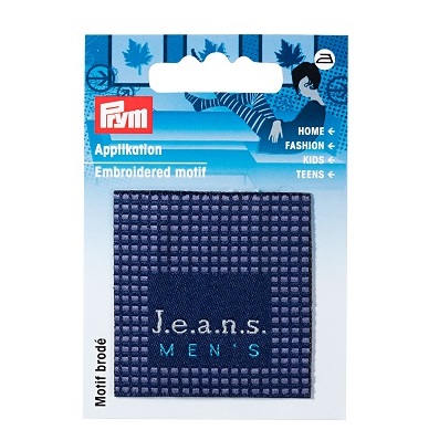 Applikation Jeanslabel, blau, quadratisch, Jeans Men's, Art.925662