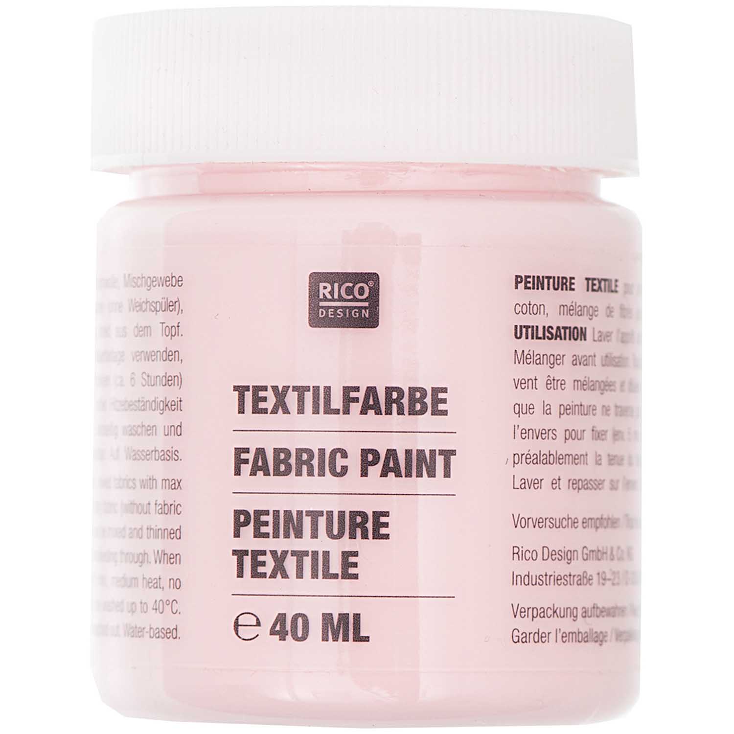 Textilfarbe, rosa, 40 ml, Rico Design. Art. 7014.505