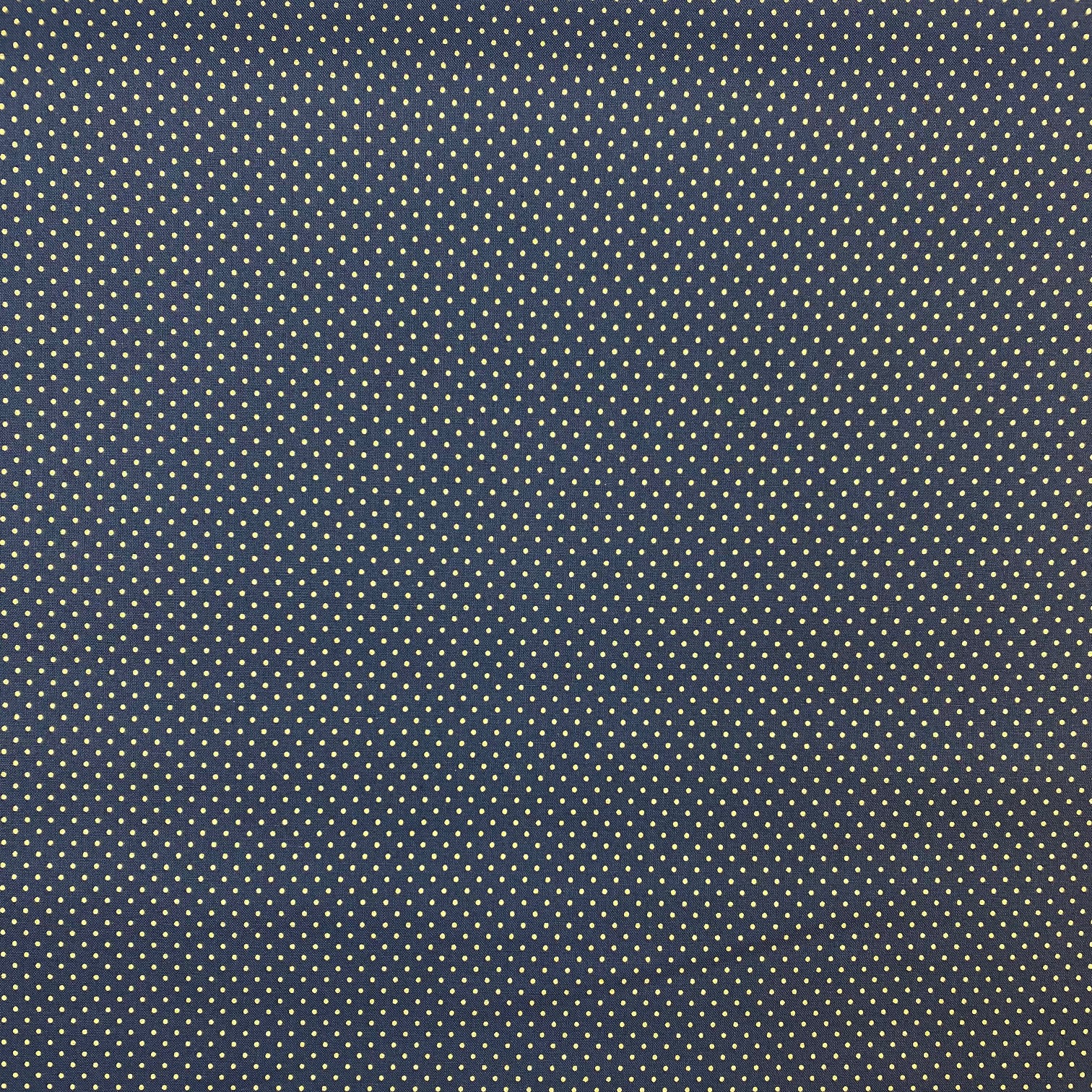 Baumwollpopeline, Punkte, dunkelblau. Art. SW11376