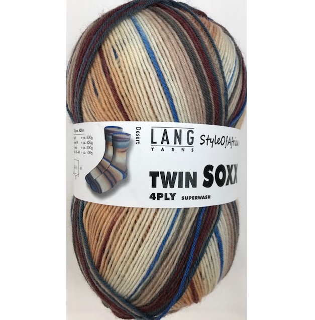 Lang Yarns Twin Soxx, Style of Africa. Art. 909.0306