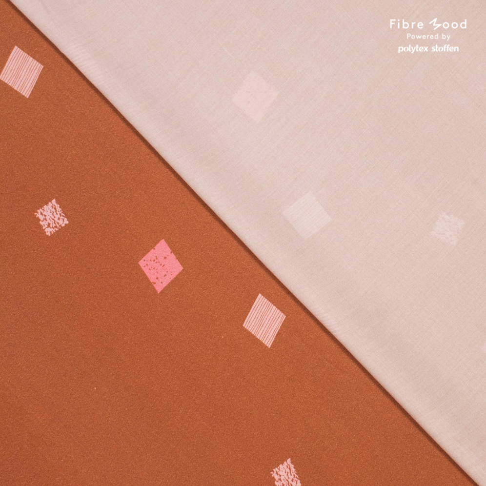 Fibre Mood #Maude, Viskose Satin, braun-pink. Art. FM320091