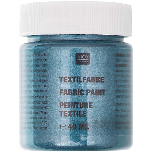 Textilfarbe, petrol perlmutt, 40 ml, Rico Design. Art. 7014.530