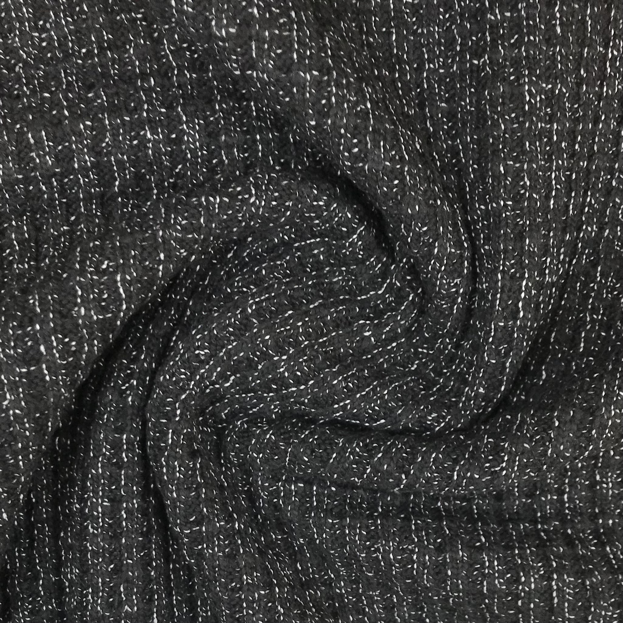 Strickstoff Baumwolle, schwarz meliert. Art. 4808-69
