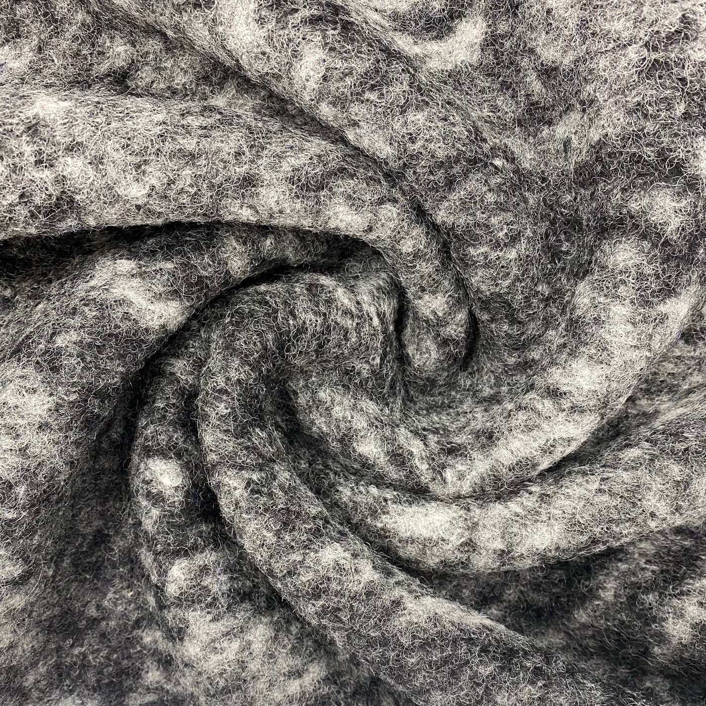 Walkstrick, Wolle gemustert, grau.  Art. 4721-02