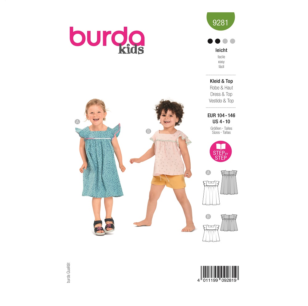 Kleider für Kinder. Burda #9281