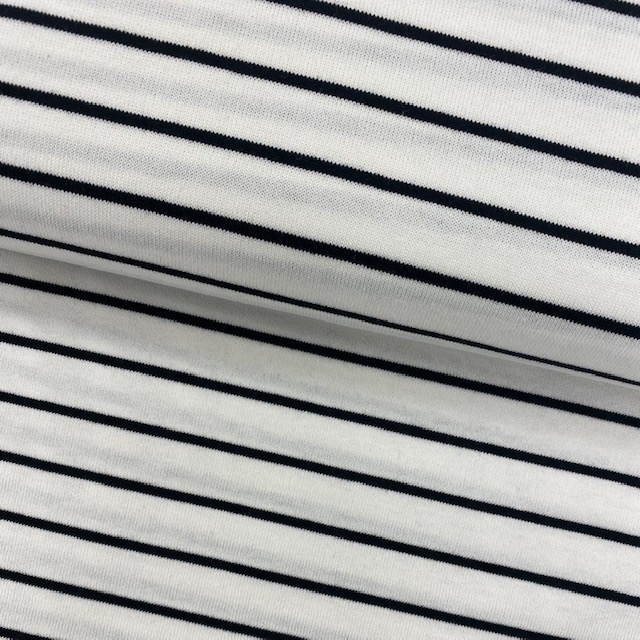 Feiner Strickstoff aus Baumwolle, Design-Linie, schwarz/weiß. Art. 1178-910